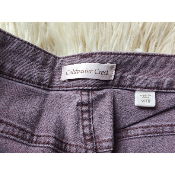 Coldwater Creek Muted Purple Plus 18 High Waisted Straight Stretchy Comfort Jean - Picture 5 of 8
